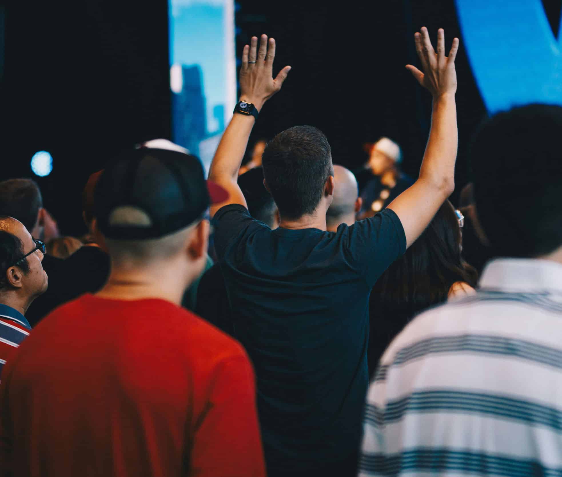 Christian Men worshipping to the Lord